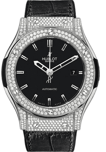 Hublot Classic Fusion Titanium Watch-565.NX.1170.LR.1704 38mm Diamond Black Dial (565.NX.1170.LR.1704