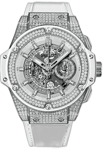 Hublot 48mm Titanium Pavé Sapphire Dial Big Bang Unico King Power Unico White Pave Watch-701.NE.0127.GR.1704 Watch Ref. 701.NE.0127.GR.1704
