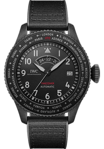IWC Pilot's Watch Ceratanium — Black Dial Timezoner TOP GUN | Ref. IW395505