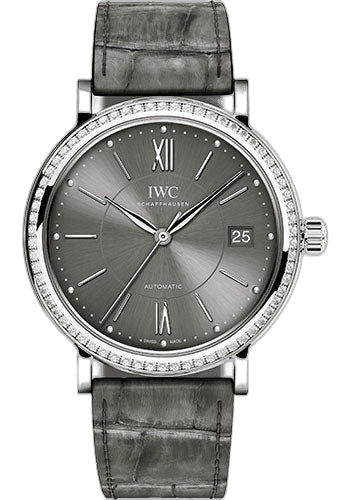 IWC Portofino Steel Diamond-Set — Grey Dial | Ref. IW458104