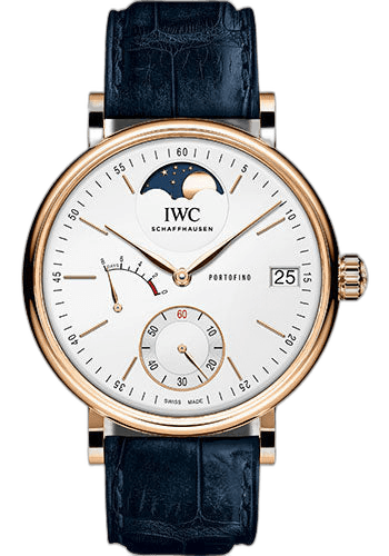 IWC Portofino Hand-Wound Moon Phase Rose Gold — Silver-Plated Dial | Ref. IW516409