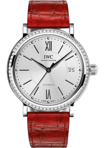 IWC Portofino Midsize Automatic Steel — Diamond-Set Silver Dial | Ref. IW458109