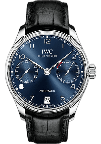 IWC Portugieser Automatic Steel — Blue Seven-Day Power Reserve Dial | Ref. IW500710