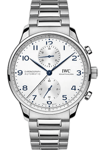 IWC Portugieser Chronograph Steel — Silver-Plated Dial Steel Bracelet | Ref. IW371617