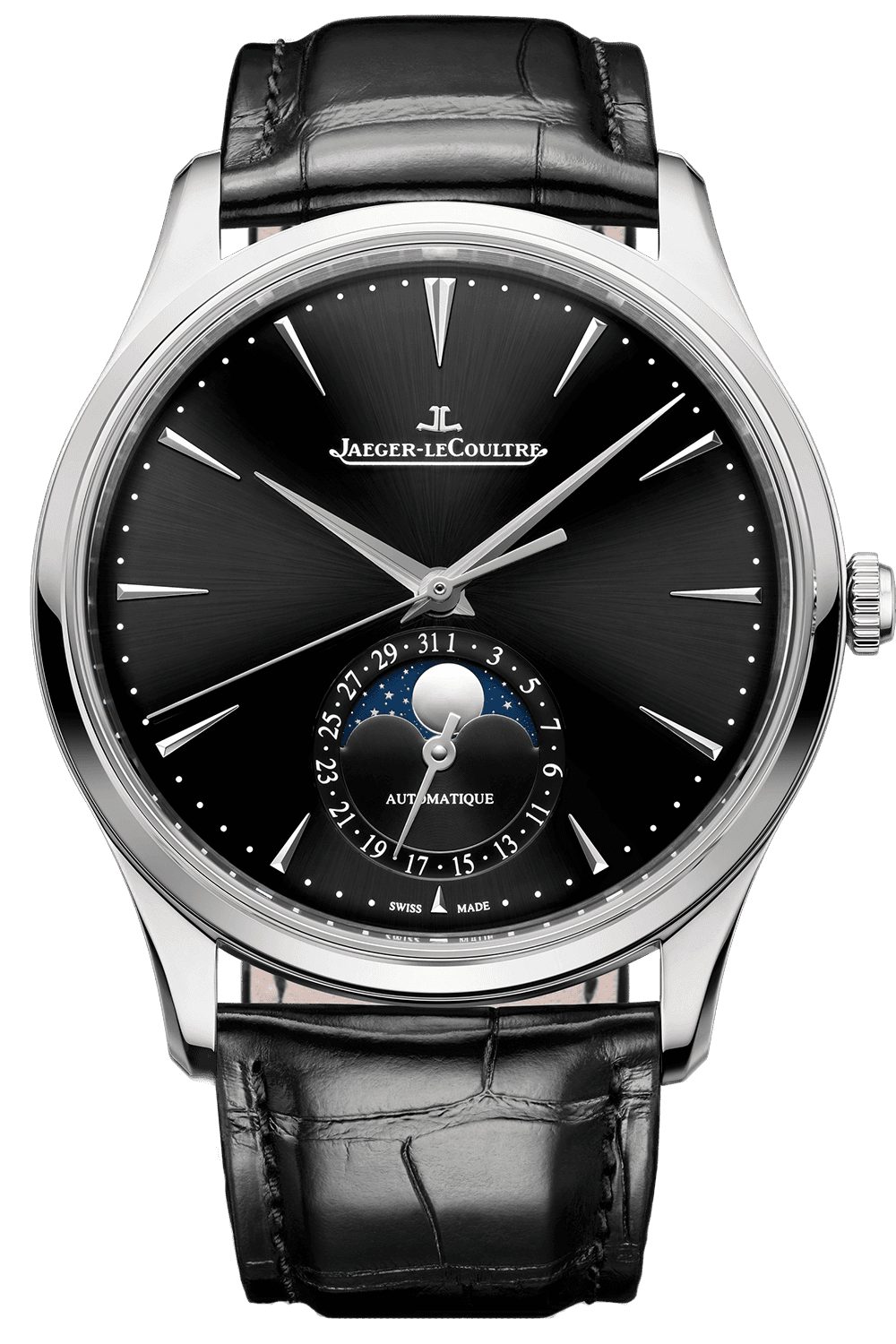 Jaeger-LeCoultre Master Ultra Thin Moon — Deep Black Dial with Lunar Complication | Ref. Q1368471