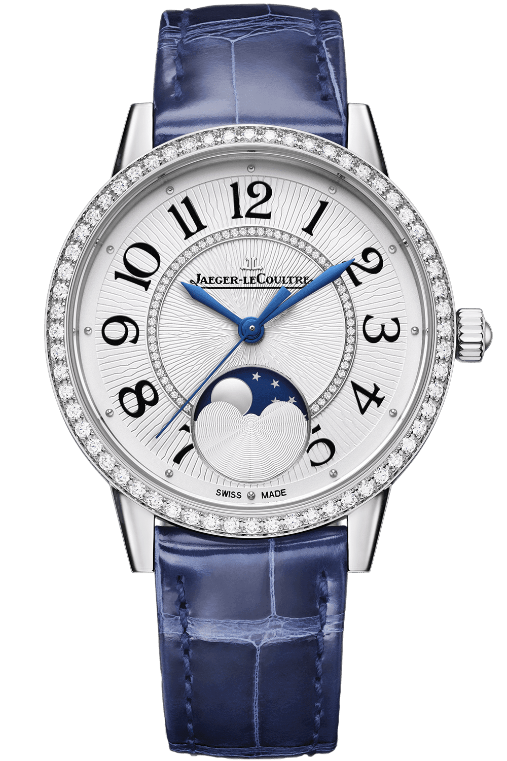 Jaeger-LeCoultre Rendez-Vous Steel — Diamond-Set Moonphase Blue Lacquer | Ref. Q3578430