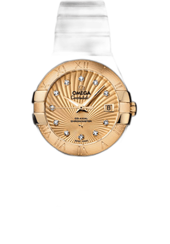 Constellation Ladies Constellation Chronometer Watch - 27 mm Brushed Steel And Yellow Gold Case - Champagne Supernova Diamond Dial - 123.20.27.20.58.001 27mm & Yellow Gold Champagne Supernova Diamond Dial by Omega — 123.20.27.20.58.001
