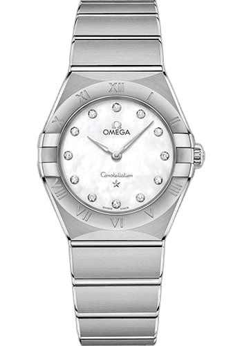Constellation Manhattan Quartz Watch - 28 mm Steel Case - Mother-Of-Pearl Diamond Dial - 131.10.28.60.55.001 28mm — Omega Ref. 131.10.28.60.55.001