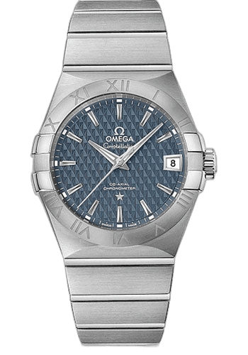 Omega Constellation Co-Axial Watch - 38 mm Steel Case - Blue Dial - 123.10.38.21.03.001 38mm Ref. 123.10.38.21.03.001