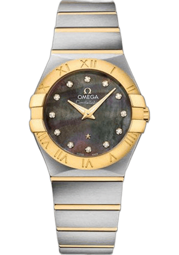 Constellation Quartz Tahiti Watch - 27 mm Steel And Yellow Gold Case - Tahiti Mother-Of-Pearl Diamond Dial - 123.20.27.60.57.007 27mm & Yellow Gold Tahiti Mother-of-Pearl Dial · Omega 123.20.27.60.57.007
