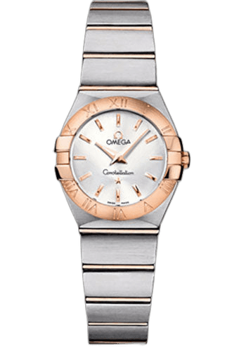 Constellation Ladies Constellation Quartz Watch - 24 mm Brushed Steel And Red Gold Case - Silver Dial - 123.20.24.60.02.001 24mm & Red Gold Silver Dial — Omega Ref. 123.20.24.60.02.001