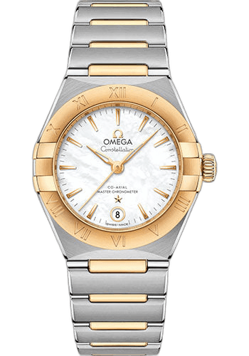 Omega Constellation Manhattan Co-Axial Master Chronometer Watch - 29 mm Steel And Yellow Gold Case - Mother-Of-Pearl Dial - 131.20.29.20.05.002 29mm & Yellow Gold Mother-of-Pearl Dial (131.20.29.20.05.002