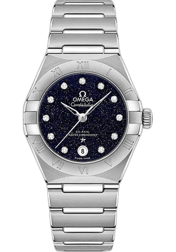 Constellation Omega Co-Axial Master Chronometer - 29 mm Steel Case - Blue Glass Diamond Dial - 131.10.29.20.53.001 · Omega 29mm — 131.10.29.20.53.001