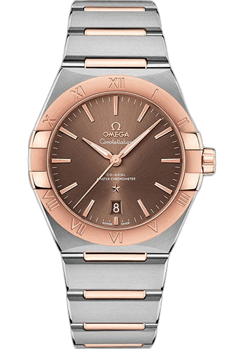 Constellation OMEGA Co-Axial Master Chronometer - 39 mm Steel And Sedna Gold Case - Brown Dial - 131.20.39.20.13.001 · Omega 39mm & Sedna™ Gold Brown Dial — 131.20.39.20.13.001