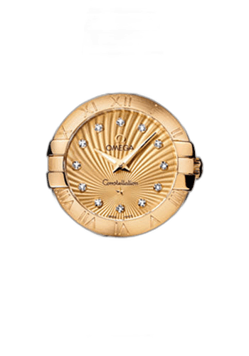 Constellation Ladies Constellation Polished Quartz Watch - 27 mm Polished Steel And Yellow Gold Case - Champagne Diamond Dial - Steel And Yellow Gold Bracelet - 123.20.27.60.58.002 27mm & Yellow Gold Champagne Diamond Dial by Omega — 123.20.27.60.58.002