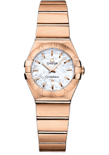 Omega Constellation Ladies Constellation Quartz Watch - 24 mm Brushed Red Gold Case - Mother-Of-Pearl Dial - 123.50.24.60.05.001 24mm Timepiece [123.50.24.60.05.001