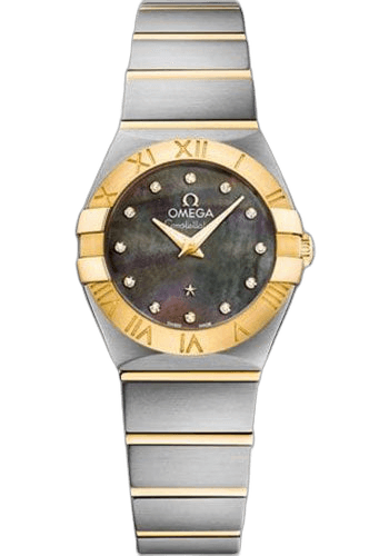 Constellation Quartz Tahiti Watch - 24 mm Steel And Yellow Gold Case - Tahiti Mother-Of-Pearl Diamond Dial - 123.20.24.60.57.006 24mm & Yellow Gold Tahiti Mother-of-Pearl Dial — Omega Ref. 123.20.24.60.57.006