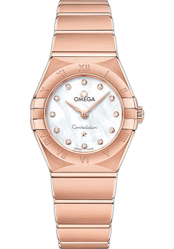 Constellation Manhattan Quartz Watch - 25 mm Sedna Gold Case - Mother-Of-Pearl Diamond Dial - 131.50.25.60.55.001 25mm Omega Ref. 131.50.25.60.55.001