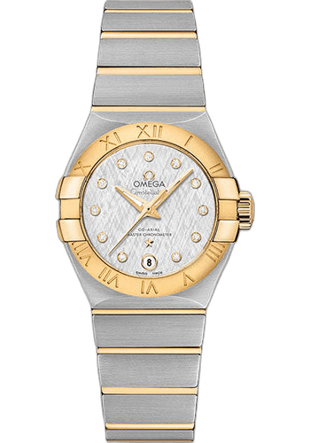 Omega 27mm & Yellow Gold White -Silvery Diamond Dial Constellation Co-Axial Master Chronometer Watch - 27 mm Steel And Yellow Gold Case - White -Silvery Diamond Dial - Brushed Steel Bracelet - 127.20.27.20.52.002 — Ref. 127.20.27.20.52.002
