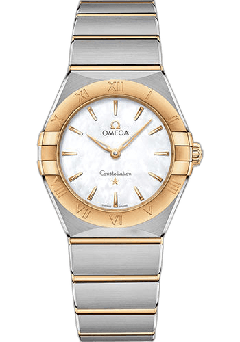 Omega Constellation Manhattan Quartz Watch - 28 mm Steel And Yellow Gold Case - Mother-Of-Pearl Dial - 131.20.28.60.05.002 28mm & Yellow Gold Mother-of-Pearl Dial