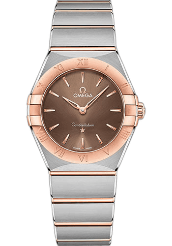 Omega 28mm & Sedna™ Gold Brown Dial Constellation Manhattan Quartz Watch - 28 mm Steel And Sedna Gold Case - Brown Dial - 131.20.28.60.13.001 — Ref. 131.20.28.60.13.001