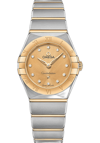 Constellation Manhattan Quartz Watch - 25 mm Steel And Yellow Gold Case - Champagne Diamond Dial - 131.20.25.60.58.001 25mm & Yellow Gold Champagne Diamond Dial — Omega Ref. 131.20.25.60.58.001