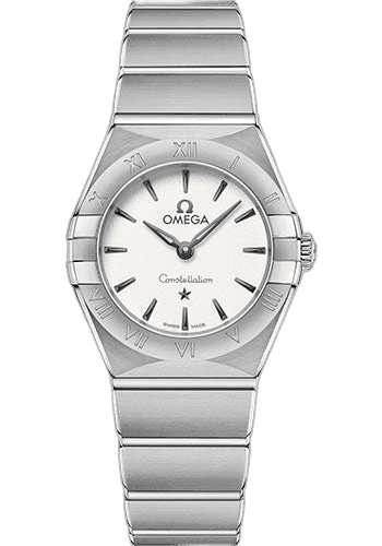 Omega Constellation Manhattan Quartz Watch - 25 mm Steel Case - Crystal White Silvery Dial - 131.10.25.60.02.001 25mm (131.10.25.60.02.001