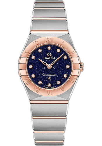 Constellation Quartz - 25 mm Steel And Sedna Gold Case - Blue Glass Diamond Dial - 131.20.25.60.53.002 25mm & Sedna™ Gold Blue Glass Diamond Dial Omega Ref. 131.20.25.60.53.002