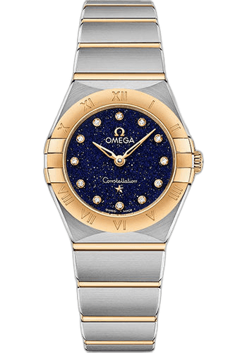 Omega Constellation Quartz - 25 mm Steel And Yellow Gold Case - Blue Glass Diamond Dial - 131.20.25.60.53.001 25mm & Yellow Gold Blue Glass Diamond Dial