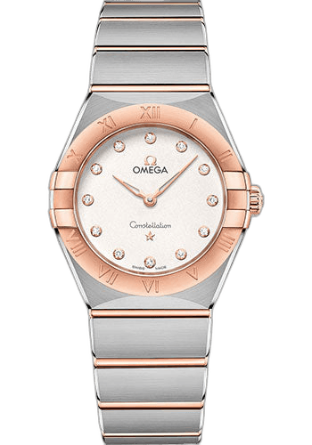 Constellation Manhattan Quartz Watch - 28 mm Steel And Sedna Gold Case - Crystal White Silvery Diamond Dial - 131.20.28.60.52.001 28mm & Sedna™ Gold Crystal White Silvery Diamond Dial by Omega — 131.20.28.60.52.001