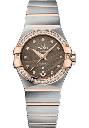 Omega Constellation Co-Axial Watch - 27 mm Steel And Red Gold Case - Praline Dial - 123.25.27.20.63.001 27mm & Red Gold Praline Dial Ref. 123.25.27.20.63.001