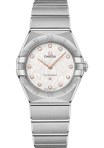 Omega 28mm Constellation Manhattan Quartz Watch - 28 mm Steel Case - Cream Silvery Dial - 131.10.28.60.52.001 — Ref. 131.10.28.60.52.001