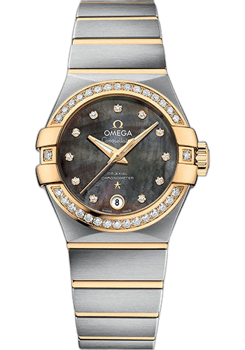 Constellation Co-Axial Tahiti Watch - 27 mm Steel And Yellow Gold Case - Tahiti Mother-Of-Pearl Diamond Dial - 123.25.27.20.57.007 27mm & Yellow Gold Tahiti Mother-of-Pearl Dial Omega Ref. 123.25.27.20.57.007