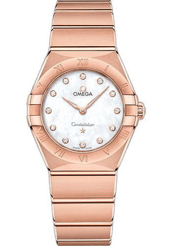 Constellation Manhattan Quartz Watch - 28 mm Sedna Gold Case - Mother-Of-Pearl Diamond Dial - 131.50.28.60.55.001 · Omega 28mm — 131.50.28.60.55.001