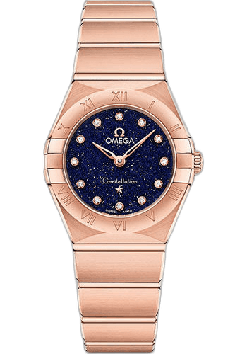 Constellation Quartz - 25 mm Sedna Gold Case - Blue Glass Diamond Dial - 131.50.25.60.53.002 25mm by Omega — 131.50.25.60.53.002