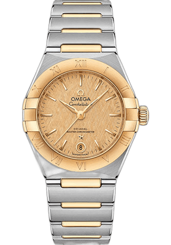 Omega Constellation Manhattan Co-Axial Master Chronometer Watch - 29 mm Steel And Yellow Gold Case - Champagne Dial - 131.20.29.20.08.001 29mm & Yellow Gold Champagne Dial (131.20.29.20.08.001