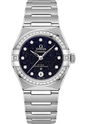 Omega Constellation Omega Co-Axial Master Chronometer - 29 mm Steel Case - Diamond Bezel - Blue Glass Diamond Dial - 131.15.29.20.53.001 29mm Diamond Bezel Blue Glass Diamond Dial