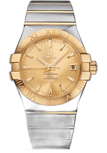 Constellation Gents Constellation Chronometer Watch - 35 mm Brushed Steel And Yellow Gold Case - Champagne Dial - 123.20.35.20.08.001 35mm & Yellow Gold Champagne Dial Omega Ref. 123.20.35.20.08.001