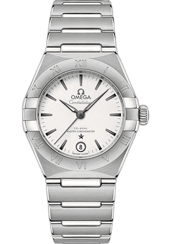 Omega Constellation Manhattan Co-Axial Master Chronometer Watch - 29 mm Steel Case - Crystal White Silvery Dial - 131.10.29.20.02.001 29mm Ref. 131.10.29.20.02.001