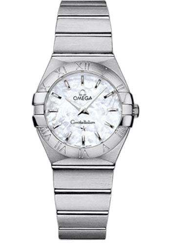 Omega Constellation Ladies Constellation Quartz Watch - 27 mm Brushed Steel Case - Mother-Of-Pearl Dial - 123.10.27.60.05.001 27mm Watch Ref. 123.10.27.60.05.001