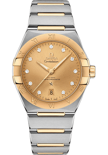 Omega Constellation OMEGA Co-Axial Master Chronometer - 39 mm Steel And Yellow Gold Case - Champagne Diamond Dial - 131.20.39.20.58.001 39mm & Yellow Gold Champagne Diamond Dial