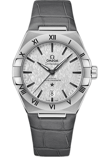 Omega Constellation OMEGA Co-Axial Master Chronometer - 39 mm Steel Case - Rhodium-Grey Dial - Grey Leather Strap - 131.13.39.20.06.001 39mm Timepiece [131.13.39.20.06.001