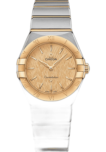 Omega Constellation Manhattan Quartz Watch - 28 mm Steel And Yellow Gold Case - Champagne Dial - 131.20.28.60.08.001 28mm & Yellow Gold Champagne Dial Timepiece [131.20.28.60.08.001