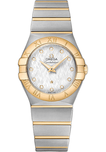 Constellation Quartz - 27 mm Steel And Yellow Gold Case - Silver Diamond Dial - 123.20.27.60.52.001 27mm & Yellow Gold Silver Diamond Dial — Omega Ref. 123.20.27.60.52.001