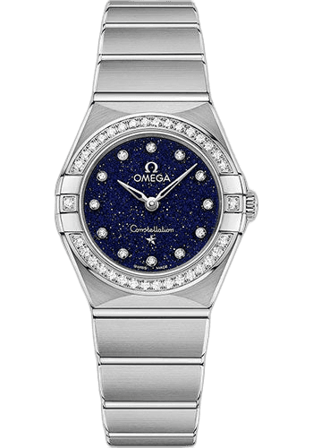 Constellation Quartz - 25 mm Steel Case - Diamond Bezel - Blue Glass Diamond Dial - 131.15.25.60.53.001 25mm Diamond Bezel Blue Glass Diamond Dial — Omega Ref. 131.15.25.60.53.001
