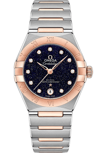 Omega Constellation Omega Co-Axial Master Chronometer - 29 mm Steel And Sedna Gold Case - Blue Glass Diamond Dial - 131.20.29.20.53.002 29mm & Sedna™ Gold Blue Glass Diamond Dial Ref. 131.20.29.20.53.002