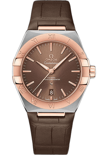 Omega Constellation OMEGA Co-Axial Master Chronometer - 39 mm Steel And Sedna Gold Case - Brown Dial - Brown Leather Strap - 131.23.39.20.13.001 39mm & Sedna™ Gold Brown Dial Watch Ref. 131.23.39.20.13.001