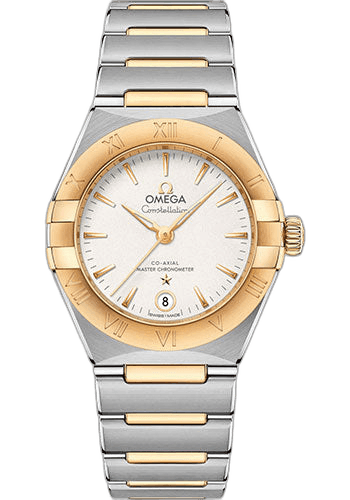 Constellation Manhattan Co-Axial Master Chronometer Watch - 29 mm Steel And Yellow Gold Case - Crystal White Slivery Dial - 131.20.29.20.02.002 29mm & Yellow Gold Crystal White Slivery Dial Omega Ref. 131.20.29.20.02.002