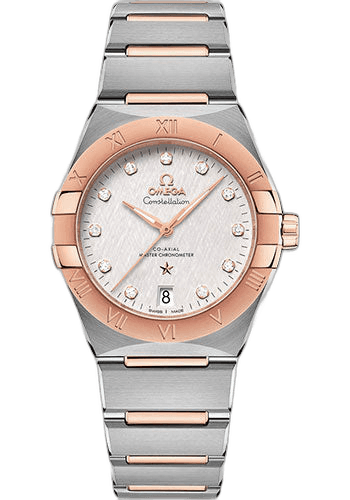 Omega Constellation OMEGA Co-Axial Master Chronometer - 36 mm Steel And Sedna Gold Case - Silvery Diamond Dial - 131.20.36.20.52.001 36mm & Sedna™ Gold Silvery Diamond Dial (131.20.36.20.52.001