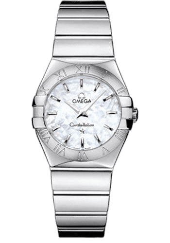 Omega Constellation Ladies Constellation Polished Quartz Watch - 27 mm Polished Steel Case - Mother-Of-Pearl Dial - Steel Bracelet - 123.10.27.60.05.002 27mm Watch Ref. 123.10.27.60.05.002